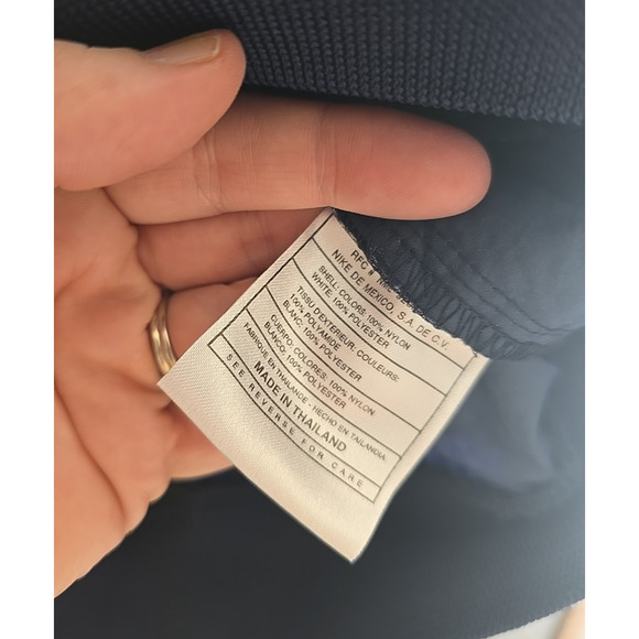 Vintage 90s Nike Navy Blue Swoosh Pullover Windbreaker Jacket Men's Size Large - Picture 5 of 6